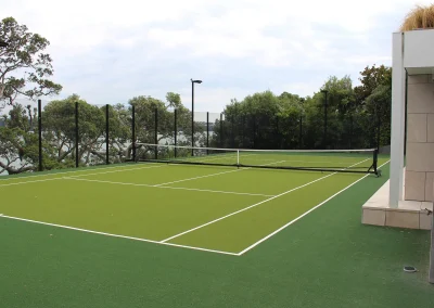 Permeable Concrete New Zealand herne bay auckland eco friendly tennis court
