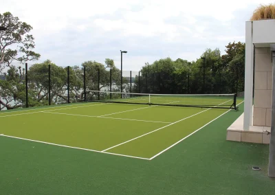 Permeable Concrete New Zealand herne bay auckland tennis court surrounds