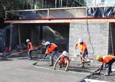 Permeable Concrete New Zealand installation crew pervious concrete project